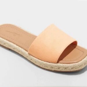 Universal Thread Women's Maren Square Toe Espadrille Slide Sandals Size 7.5 NWT